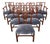 Antique Chippendale Style Mahogany Carved Fretwork Dining Chairs - Set of 10 For Sale