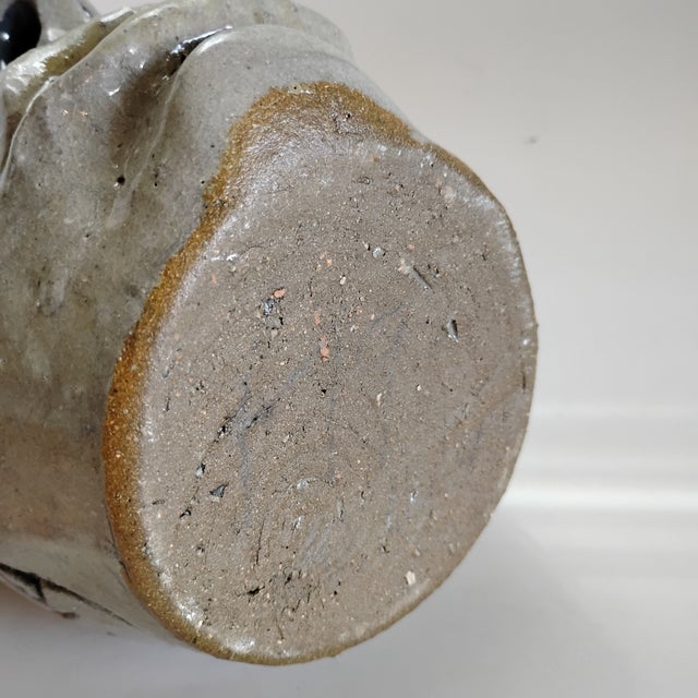 Gray Stephen Hawks Face Jug "I Come From a Long Line of a Long Line"." For Sale - Image 8 of 8