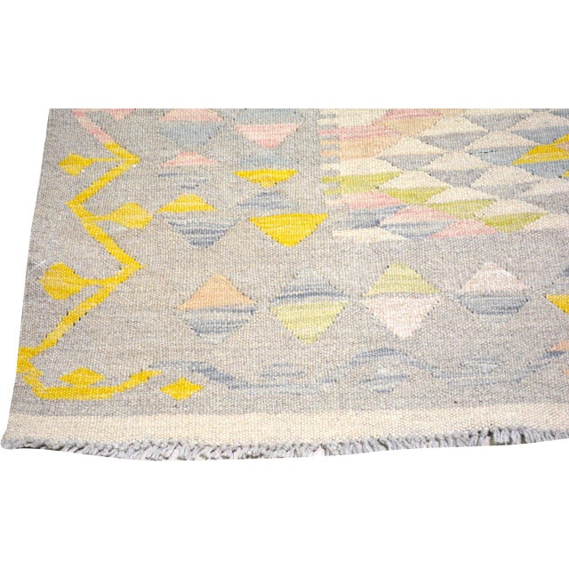 Islamic Afghan Maimana Flatweave Rug, 5'5''x8'1'' For Sale - Image 3 of 4