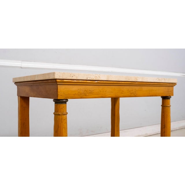 Wood Baker Milling Road Tavertine Top Pine Nightstand For Sale - Image 7 of 15