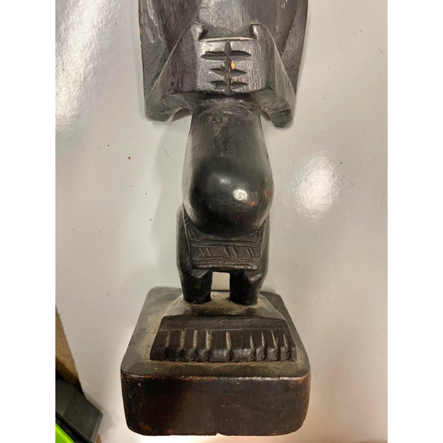Early 20th Century Original Vintage Hand Carved Statue by Aboriginal Natives For Sale - Image 5 of 7