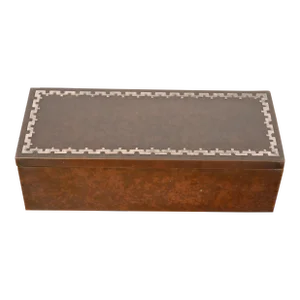 Heintz Arts & Crafts Sterling Silver on Bronze Humidor or Cigar Box