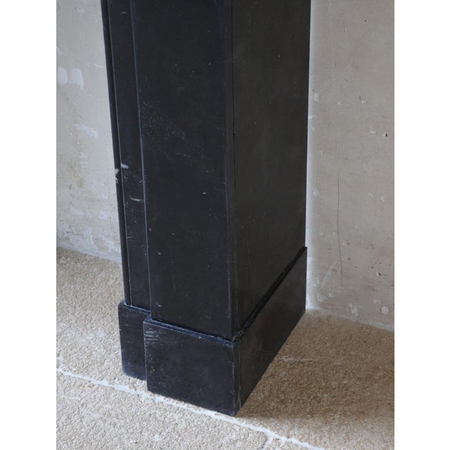 Antique Dutch Black Marble Mantel Piece, 1890s For Sale - Image 9 of 11