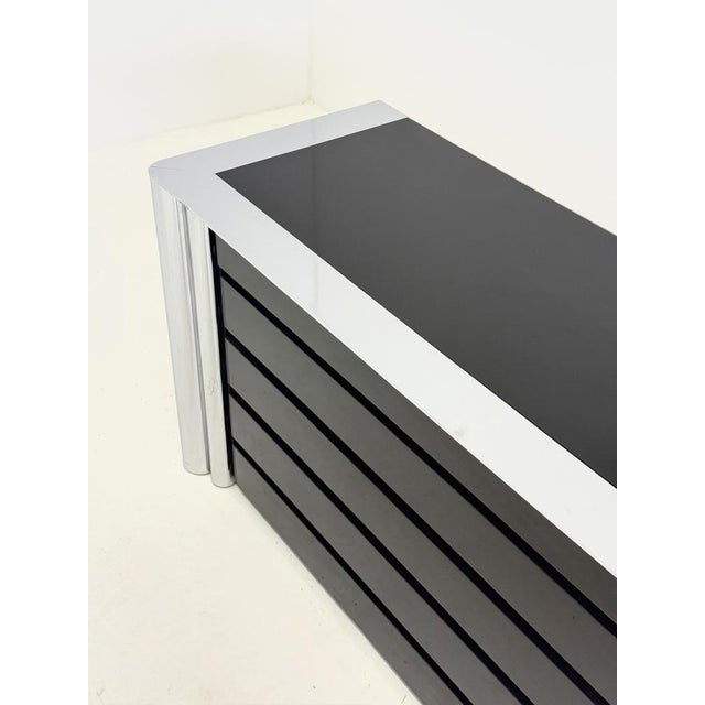 Black Sideboard attributed to Antonello Mosca for Cinova, 1960s For Sale - Image 9 of 14