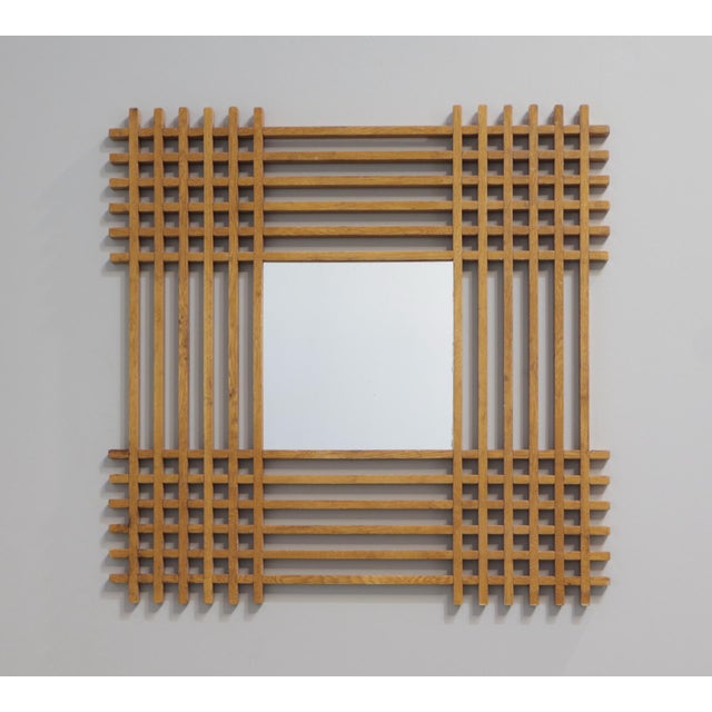 Vintage Italian Wooden Mirror by Ettore Sottsass, 1960 For Sale - Image 6 of 12