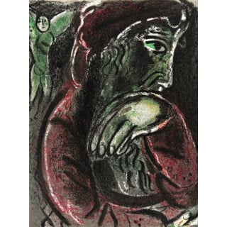 Chagall Lithograph Job in Despair Bible the Bible 1960 For Sale