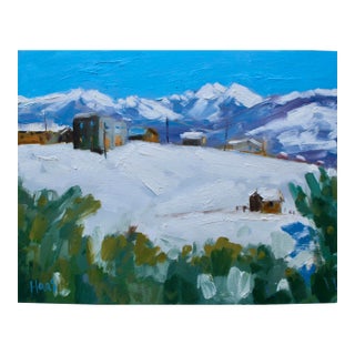 Impressionist Winterscape Landscape Oil Painting For Sale