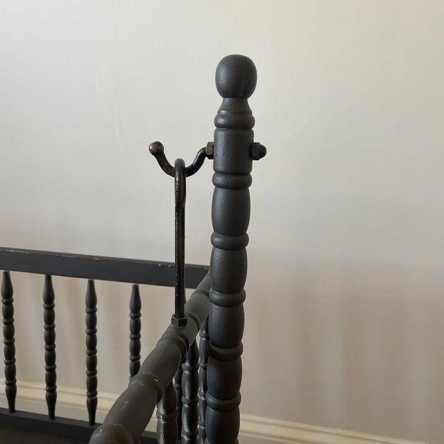 Dark Gray Wooden Jenny Lind Crib Chairish