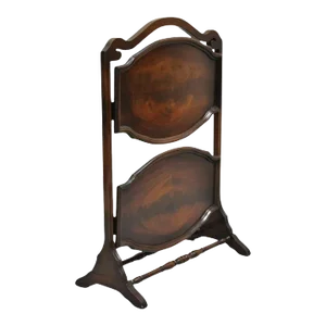 Vintage Regency Style Mahogany 2 Tier Folding Muffin Cake Stand Side Table2