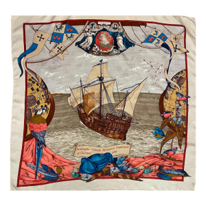 Hermès Scarf “Christophe Colomb Découvre L’amerique” 1992
