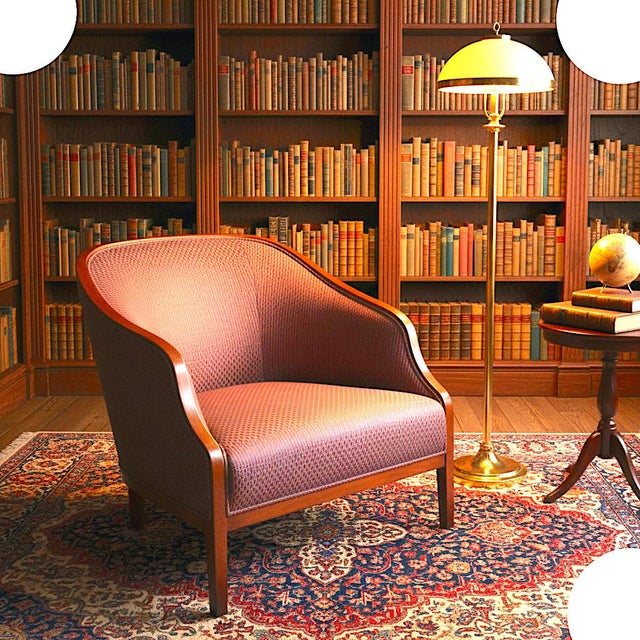 Ward Bennett Mid 20th Century Elegant MCM Lounge Chair Attributed to Ward Bennett for Geiger For Sale - Image 4 of 5