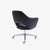 Knoll Saarinen Executive Arm Chair in Black Leather, Swivel Base For Sale - Image 4 of 5