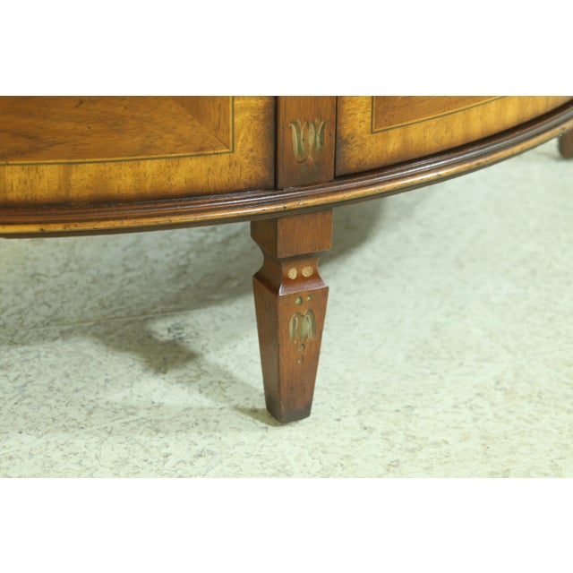 English Adams Paint Decorated 1/2 Round Commode For Sale - Image 3 of 11