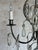 Bronze Small French Chandelier With Glass Pendants and Decorations For Sale - Image 8 of 12