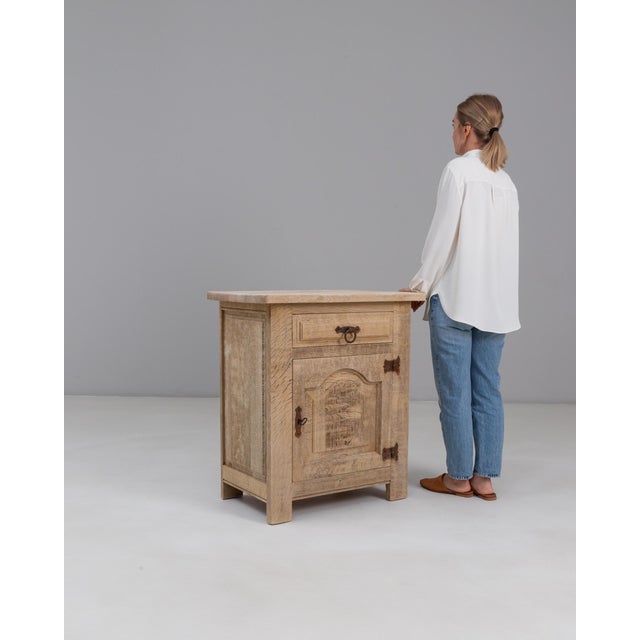 1970s French Oak Buffet With Paneled Door For Sale - Image 9 of 18