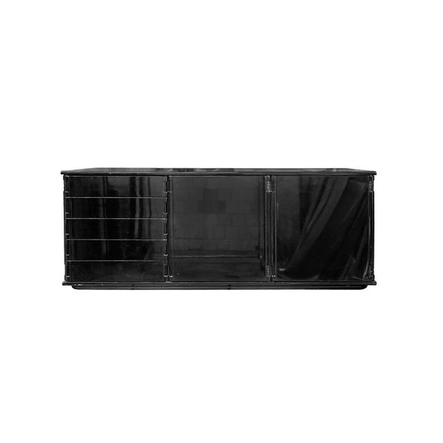 Black lacquered wood sideboard. Larco model Designer Gianfranco Frattini Manufacturer Molteni 1970s I have official proof...