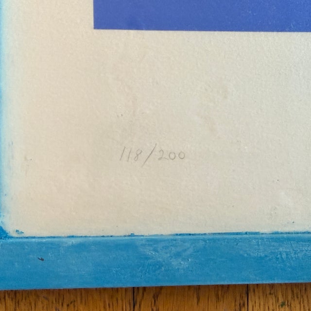 Mid-Century Modern Budd Hopkins Signed Serigraph, 1975 For Sale - Image 3 of 8