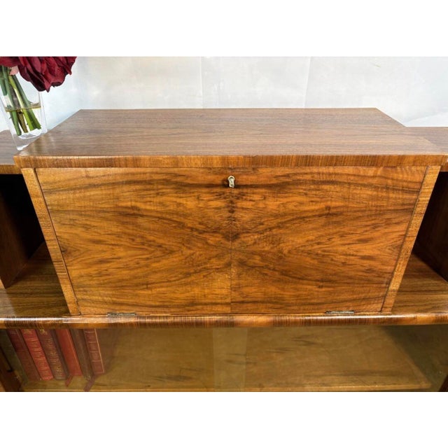 Vintage Art Deco Burr Walnut Display Cabinet, 1930s For Sale - Image 6 of 13