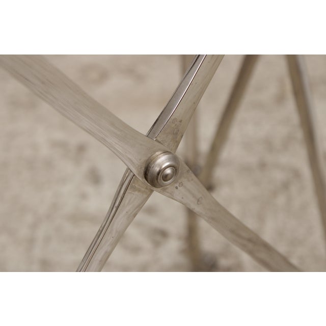 Ralph Lauren Mirror & Chrome Accent Table For Sale - Image 9 of 16