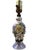Hollywood Regency Vintage German Porcelain Floral Table Lamp With Applied Roses, Lavender & Blue For Sale - Image 3 of 5