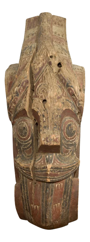 Tribal Batak People of Sumatra Hand Carved & Painted Singa Singa Shield