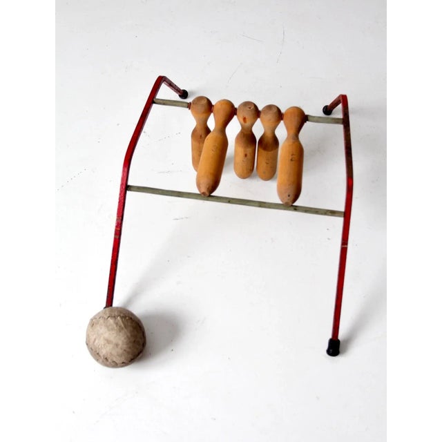 Wood Vintage Wooden Bowling Game For Sale - Image 7 of 13