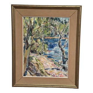 Landscape Nature, 1950s, Oil Painting on Canvas, Framed For Sale