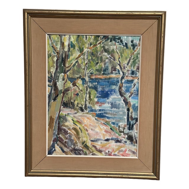 Landscape Nature, 1950s, Oil Painting on Canvas, Framed For Sale