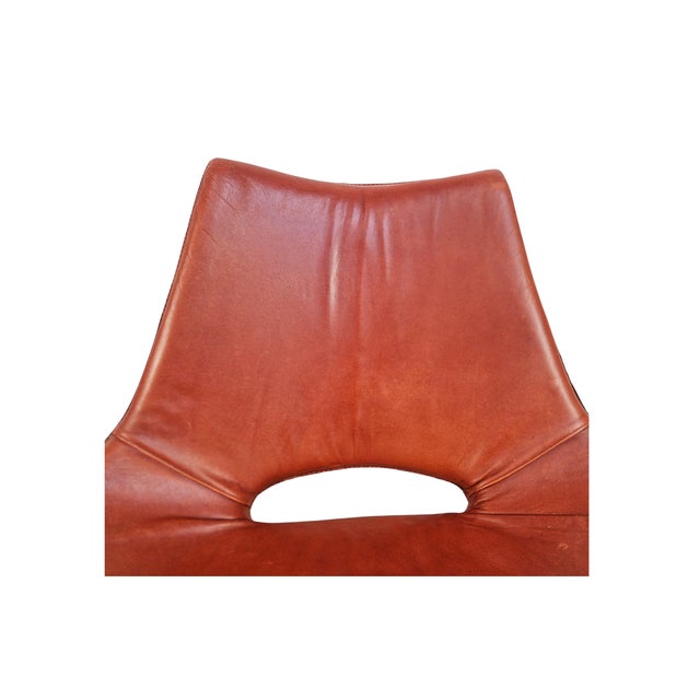 Maroon Scimitar IS63 Leather Lounge Chairs by Preben Fabricius & Jørgen Kastholm, 1950s, Set of 2 For Sale - Image 8 of 9
