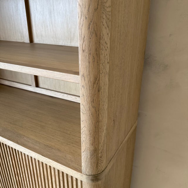 Reed 4 Shelf Oak Bookcase - Natural For Sale - Image 4 of 12
