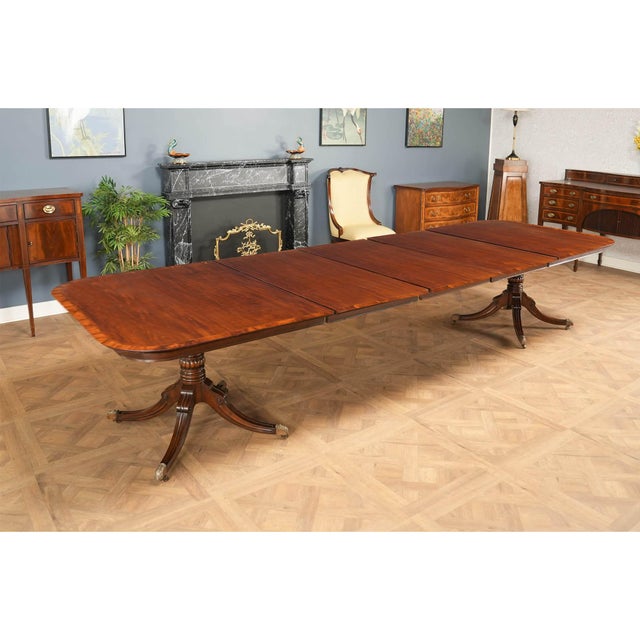 Vintage Old Colony Furniture Mahogany Dining Table For Sale - Image 10 of 15
