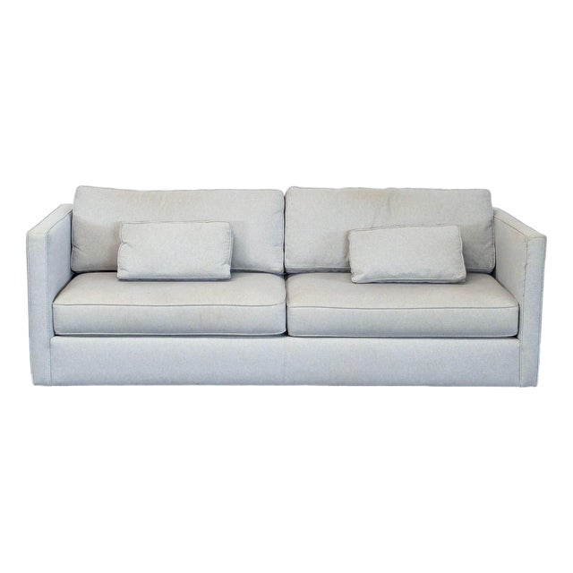 Room & Board Modern 3-Seat Sofa in Light Gray Fabric For Sale