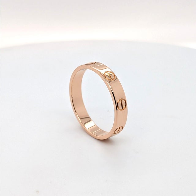 Early 21st Century Cartier "Love" Ring (Small) in 18k Rose Gold - Size 5 For Sale - Image 5 of 9