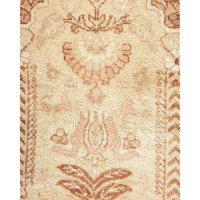 Traditional Mogul Collection Hand-Knotted Area Rug - Ivory 9' 4" x 12' 3" For Sale - Image 3 of 9