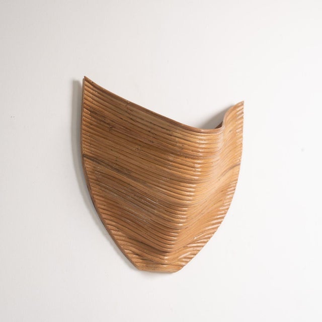 Not Yet Made - Made To Order Handcrafted Sculptural Uplight 'Aurora' Pencil Reed Wall Sconce For Sale - Image 5 of 7