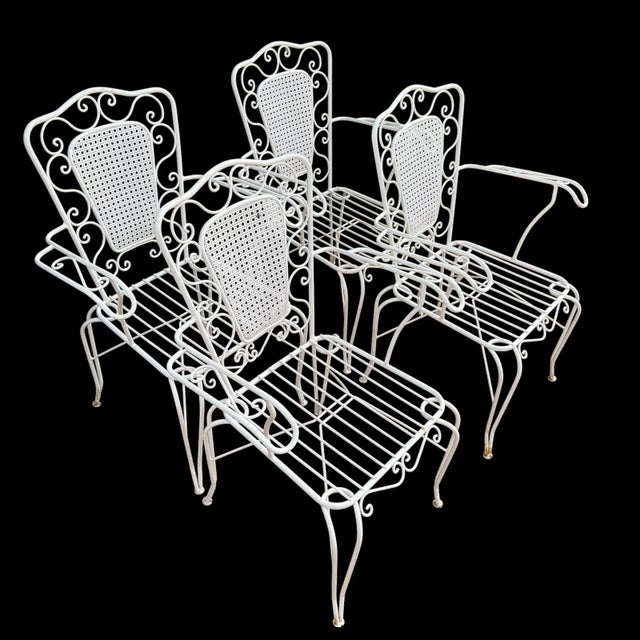 Provencal Wrought Iron Armchairs, 1960s, Set of 4 For Sale - Image 12 of 16