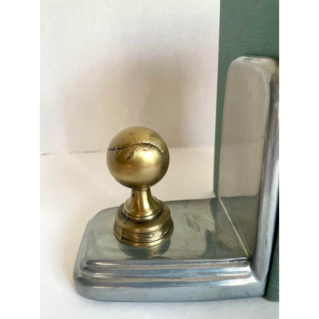 1990s Pair of Sarsaparilla Art Deco Revival Baseball Bookends For Sale - Image 10 of 10