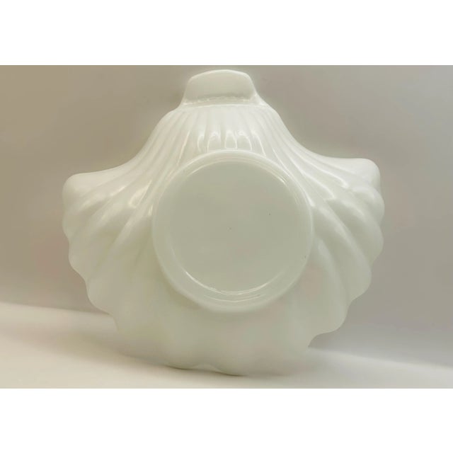 Vintage Milk Glass Seashell Dish For Sale - Image 10 of 10