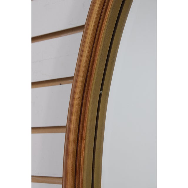 Glass Oval Gold Framed Beveled Glass Wall Mirror For Sale - Image 7 of 11