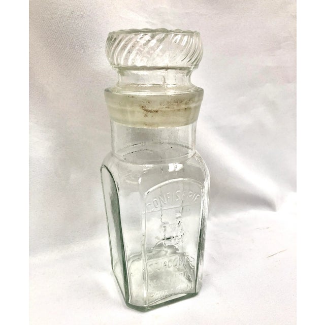 Belgian Glass Embossed Confectionary Jar For Sale - Image 13 of 13