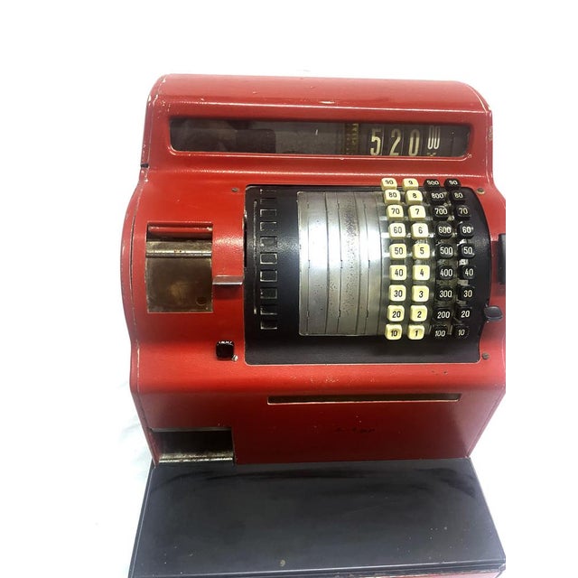 Vintage Red Cash Register from Anker, Germany, 1950s For Sale - Image 4 of 12