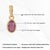Minimalist Pink Sapphire Oval Bezel Set Pendant in 14k Yellow Gold For Sale - Image 12 of 15