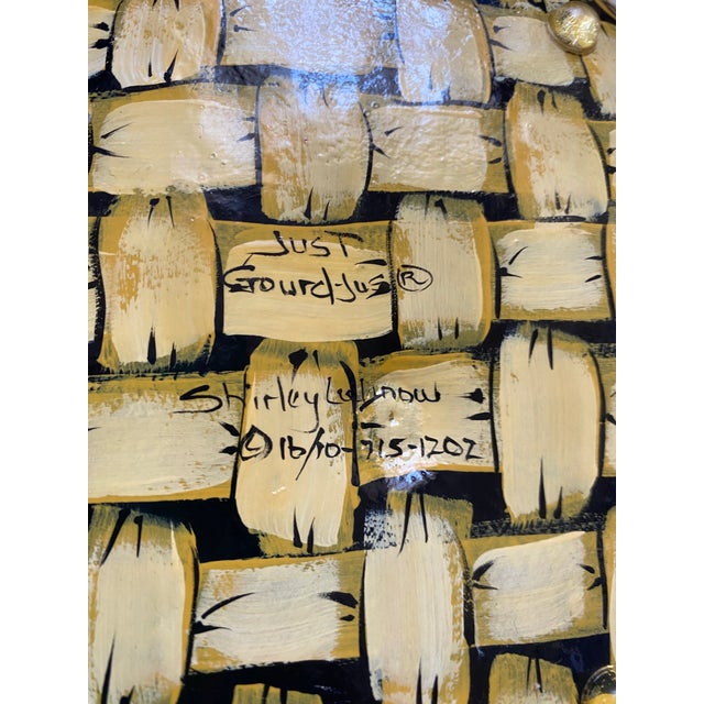 Vintage Hand Painted/Signed by Artist Large Gourd For Sale - Image 10 of 12