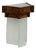 Art Deco Modernist Wall Sconce in Oak and Frosted Glass, France, 1930 For Sale