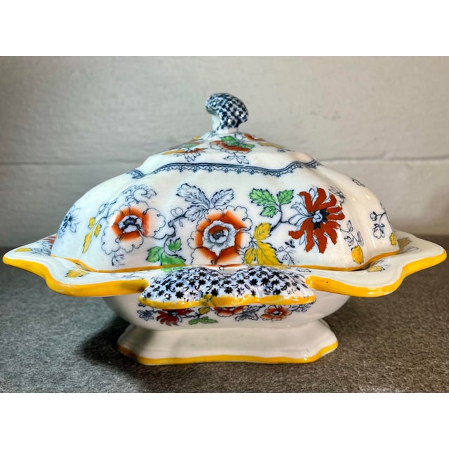 Early 20th Century Ashworth Bros Hanley Rectangular Covered Vegetable Server For Sale - Image 4 of 10