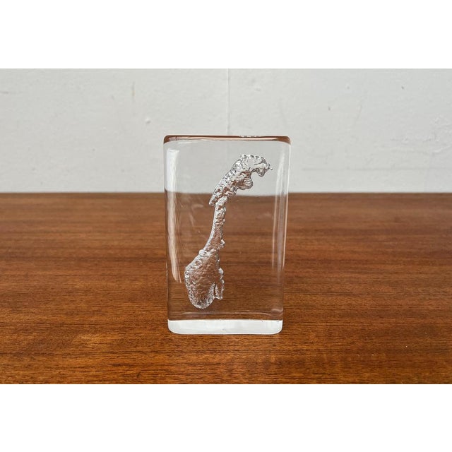 Vintage Scandinavian Art Glass Paper Weight For Sale - Image 13 of 16