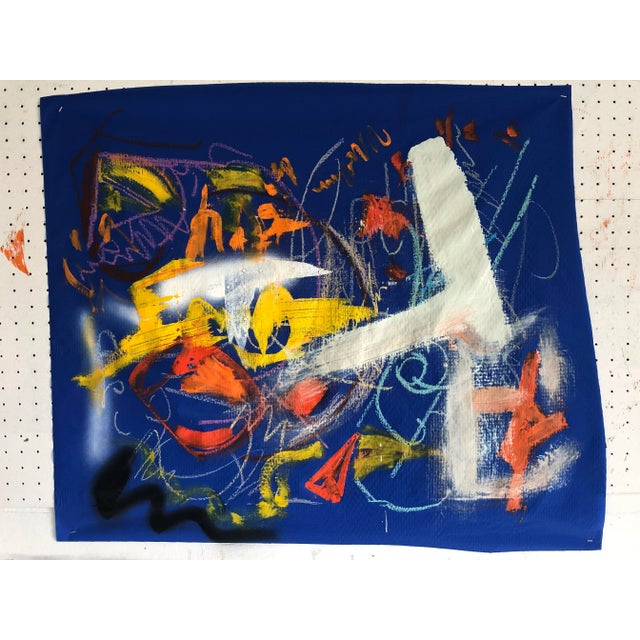 2010s Abstract #79 Original Acrylic Painting on Nylon by Erik Sulander For Sale - Image 5 of 5