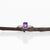 Contemporary Stella Solid 14k Gold Amethyst Ring With Natural Diamonds Accents, Emerald Cut, Size 6.75 For Sale - Image 3 of 8