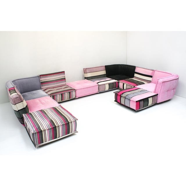 Boho Chic Rolls Modular Sofa by Missoni for Chateau Dax, Italy, 2000s, Set of 10 For Sale - Image 3 of 18
