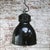 Vintage French Industrial Black Enamel Pendant Light by Gal For Sale - Image 4 of 5
